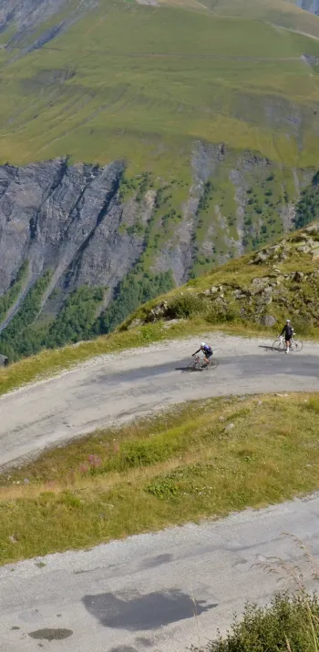 In the Col de Sarenne between Alpe d'Huez and La Grave