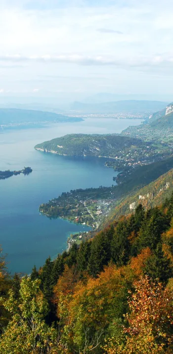 The crystal-clear waters of Lake Annecy
