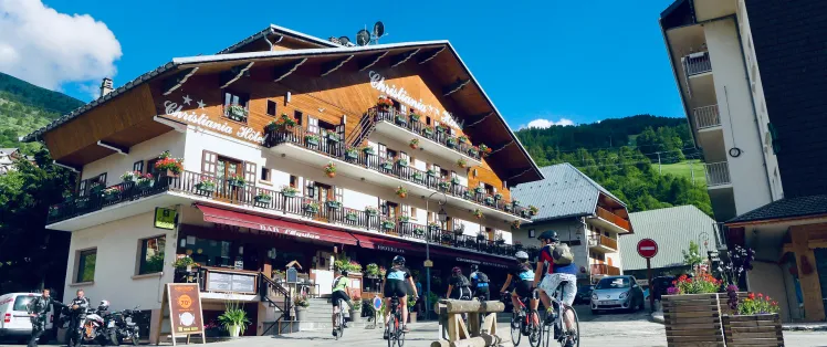 Arrival at the hotel in Valloire