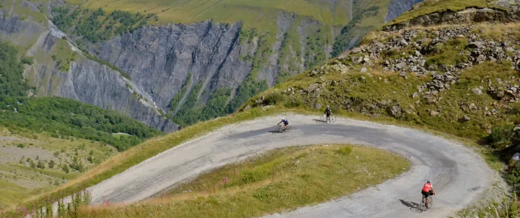 In the Col de Sarenne between Alpe d'Huez and La Grave