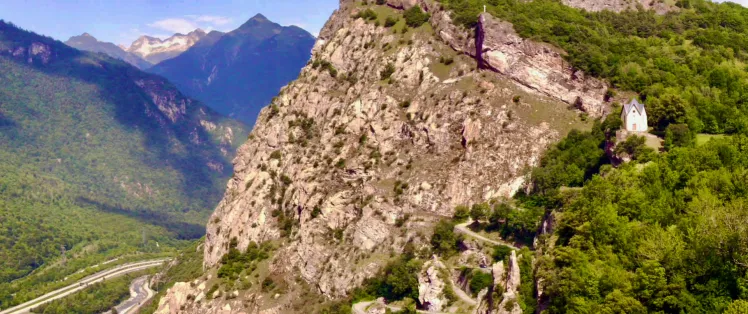 The Montvernier switchbacks on the descent from the Col de Chaussy