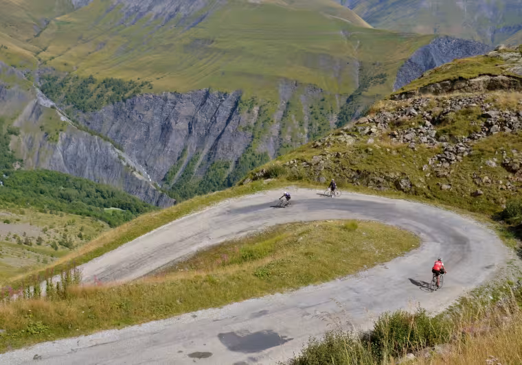 In the Col de Sarenne between Alpe d'Huez and La Grave