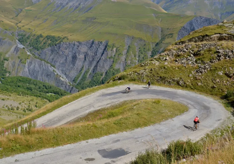 In the Col de Sarenne between Alpe d'Huez and La Grave