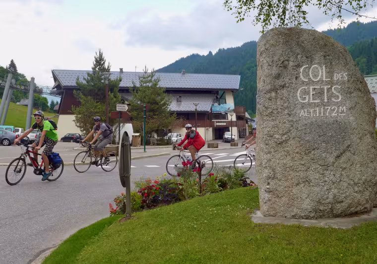 bikes on the Col des Gets
