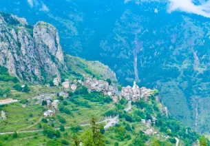 Roubion, an emblematic perched village on the Tinée River